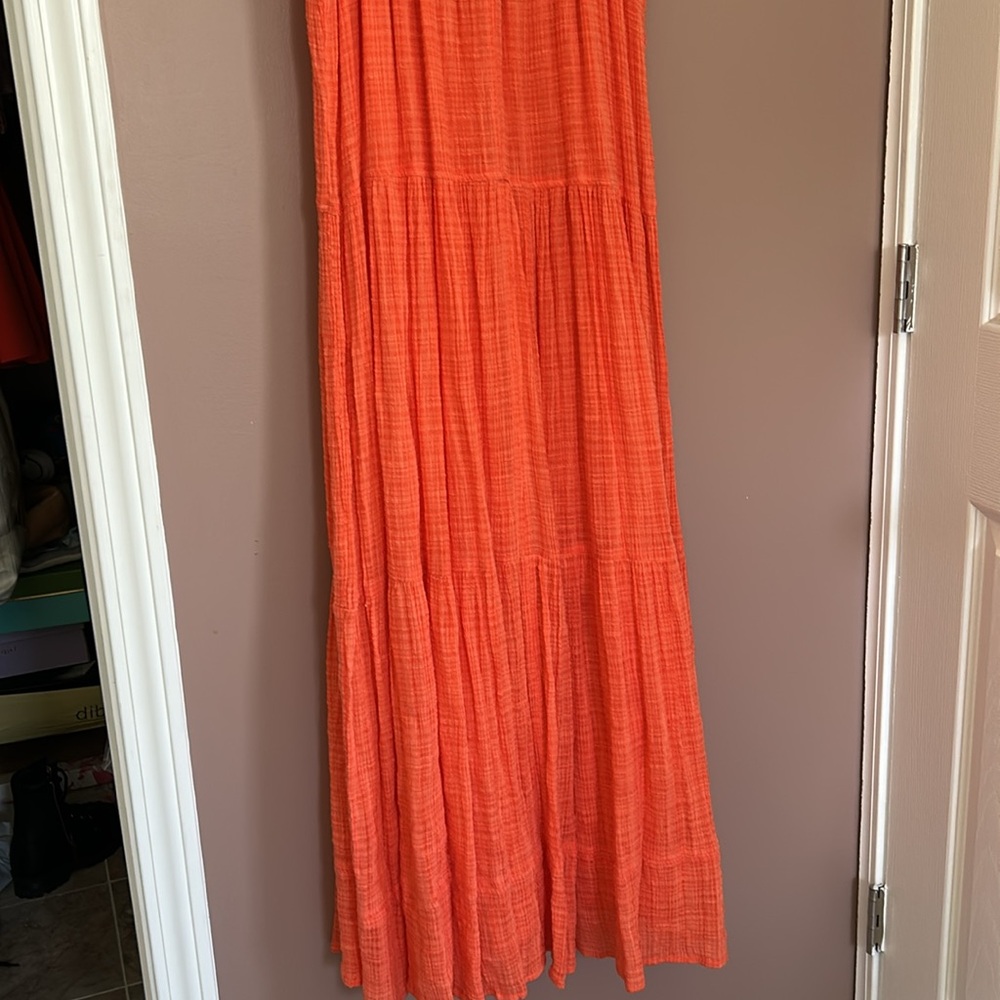 Apiece Apart Gauzy Cotton Blend Saluda Tier Maxi Dress In Nastu Size Small - Picture 7 of 14